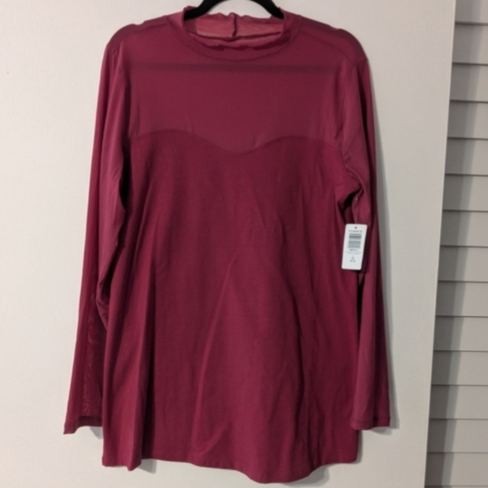 NWT Torrid Size 2 ( 18-20) Long Sleeve Top - Rich Burgundy New